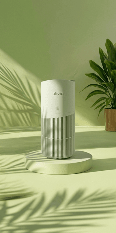 Olivia 700 room air purifier in a sunlit modern interior